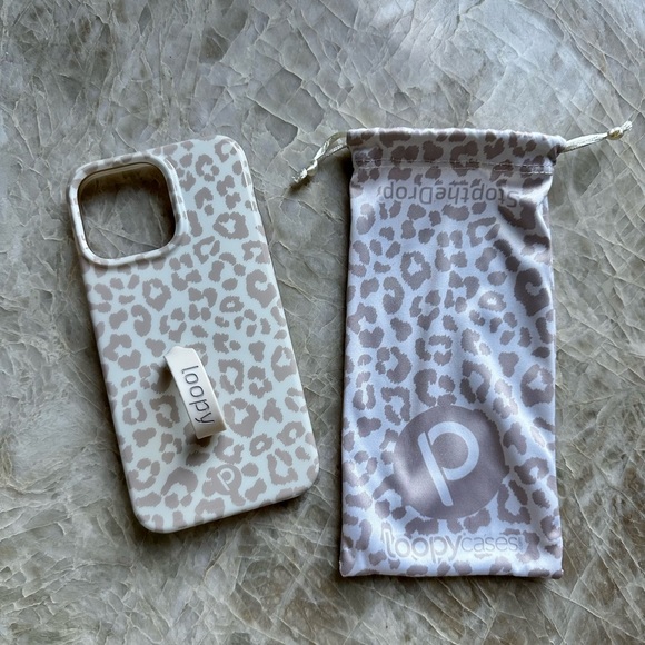 Loopy Cases Cream Leopard Print Phone Case for iPhone 15 Pro Max - Picture 2 of 7